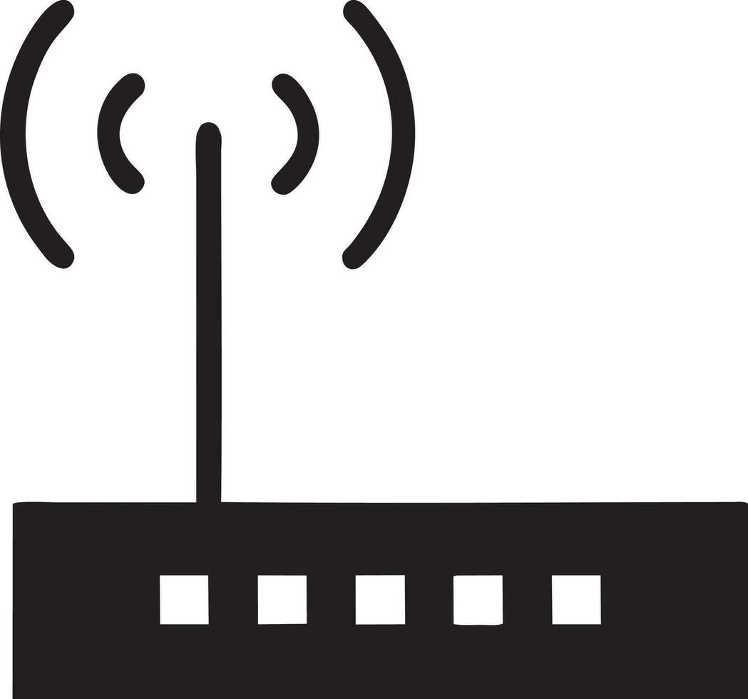 signaal communicatie informatie verbinding draadloze icoon symbool vector afbeelding, illustratie van de netwerk Wifi in zwart afbeelding. eps 10