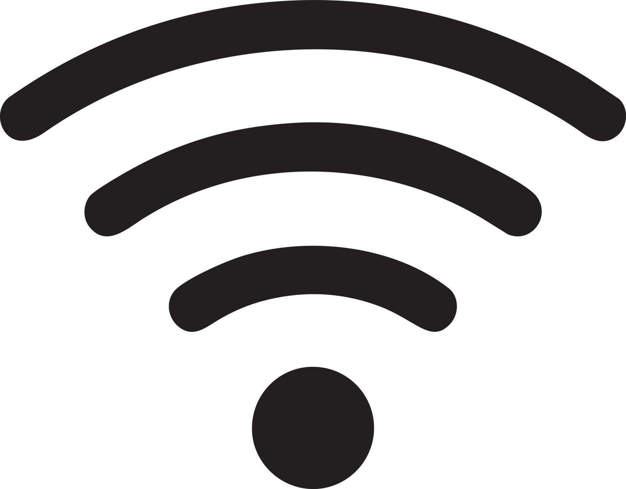 signaal communicatie informatie verbinding draadloze icoon symbool vector afbeelding, illustratie van de netwerk Wifi in zwart afbeelding. eps 10