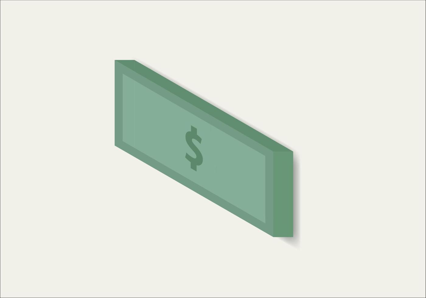 reeks van geld bankbiljetten. isometrische ontwerp. vector illustratie isometrische geld ontwerp.