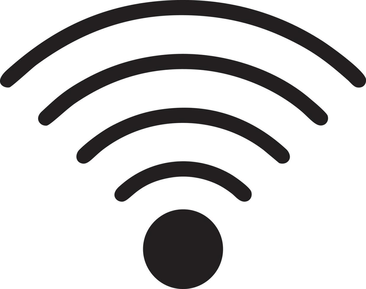 signaal communicatie informatie verbinding draadloze icoon symbool vector afbeelding, illustratie van de netwerk Wifi in zwart afbeelding. eps 10