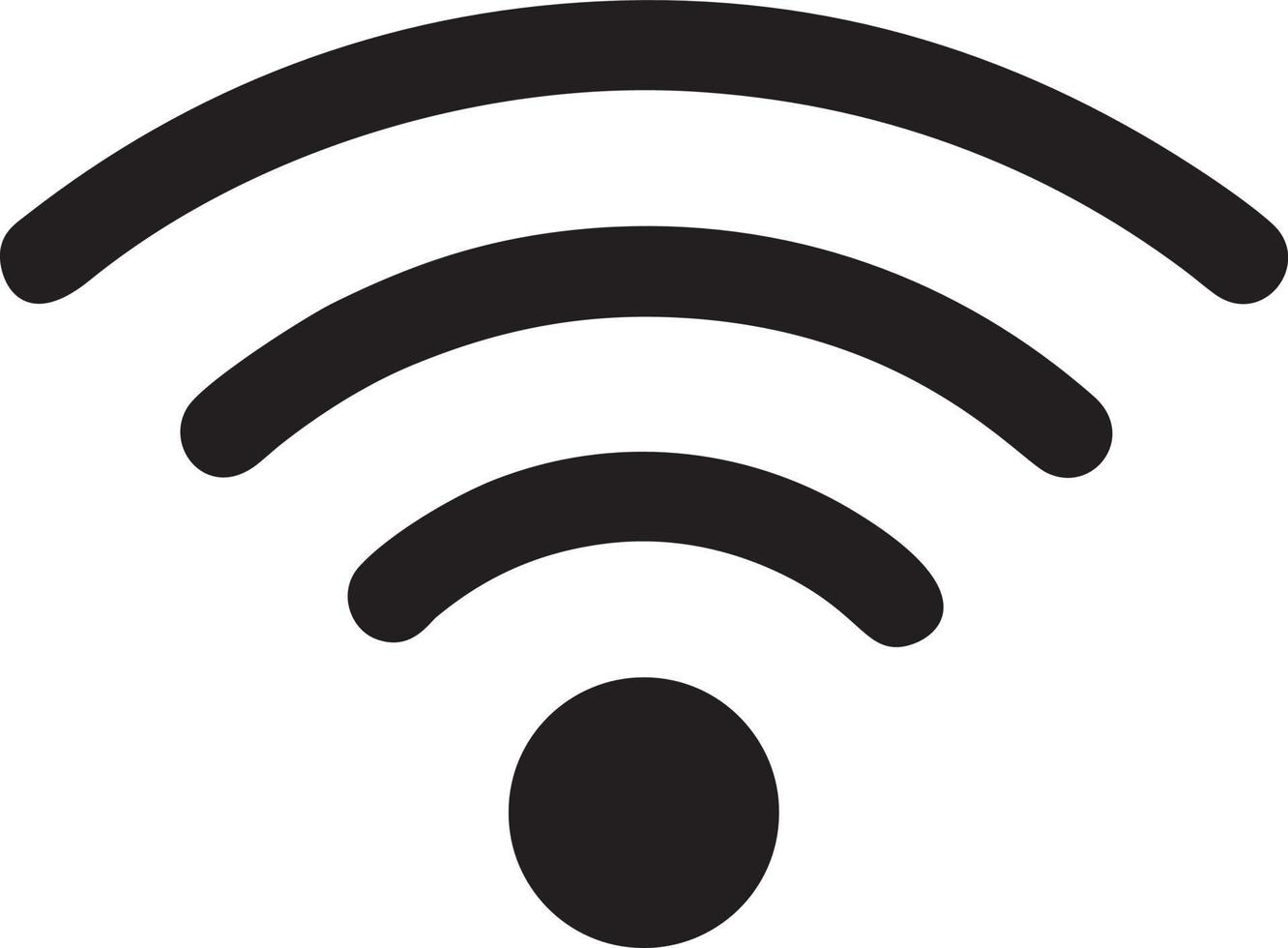 signaal communicatie informatie verbinding draadloze icoon symbool vector afbeelding, illustratie van de netwerk Wifi in zwart afbeelding. eps 10