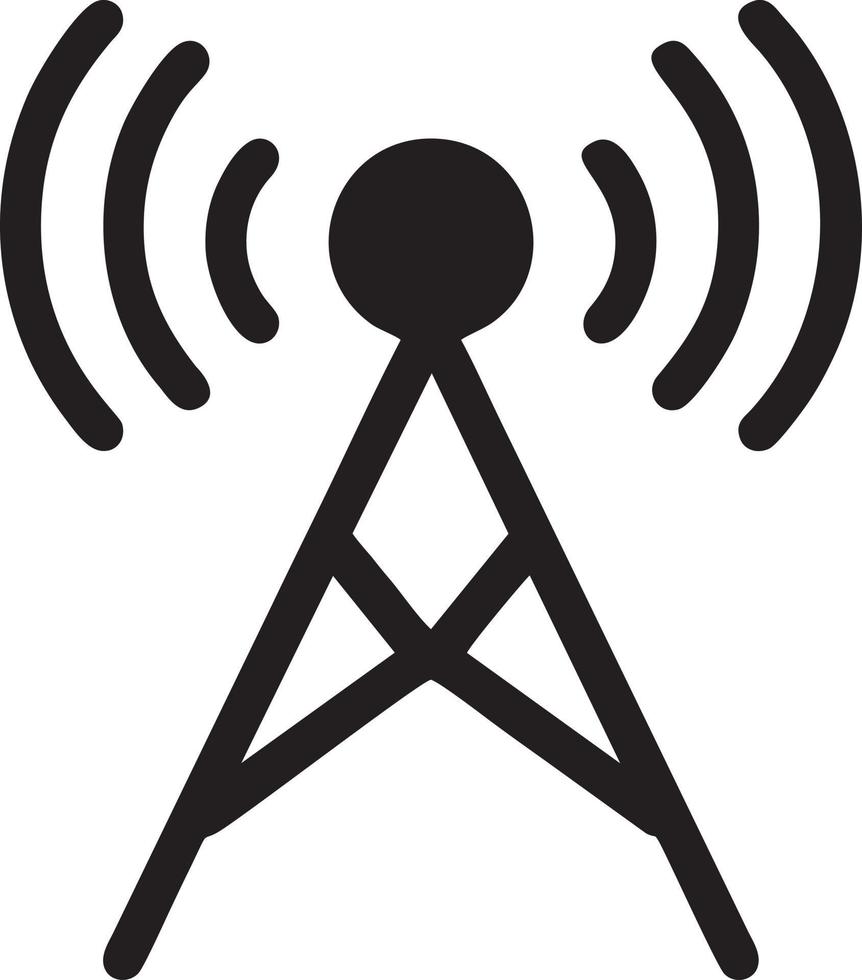 signaal communicatie informatie verbinding draadloze icoon symbool vector afbeelding, illustratie van de netwerk Wifi in zwart afbeelding. eps 10