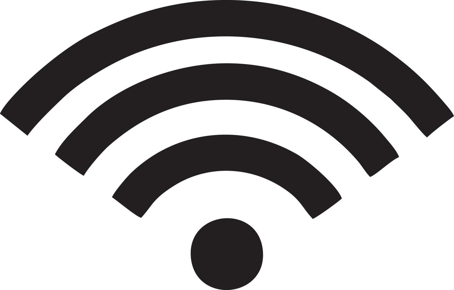 signaal communicatie informatie verbinding draadloze icoon symbool vector afbeelding, illustratie van de netwerk Wifi in zwart afbeelding. eps 10