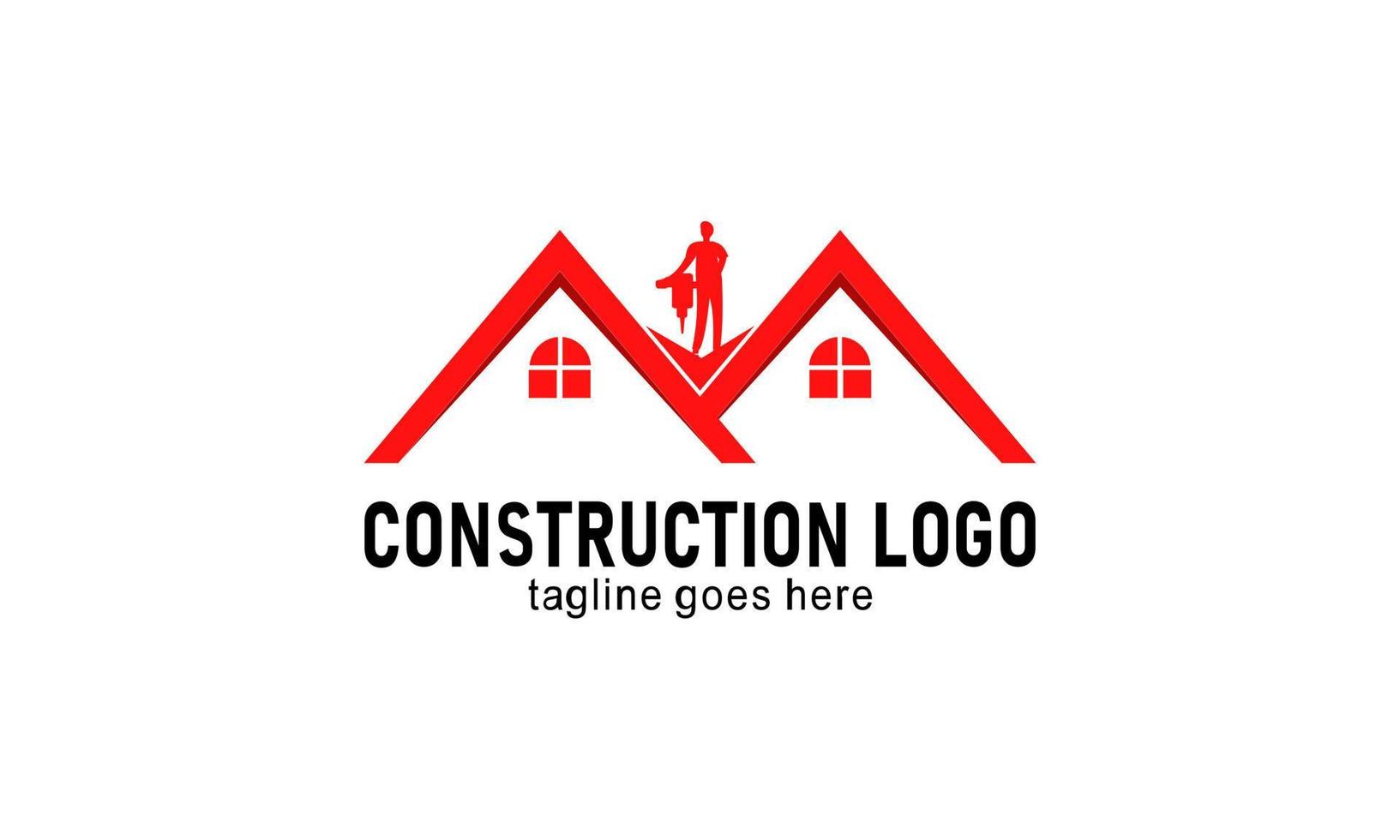 huis bouw bedrijf logo vector