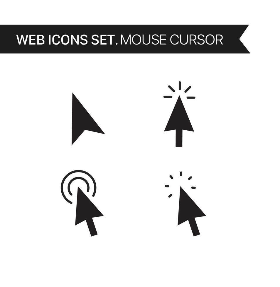 muis cursor. dunne lijn iconen vector set