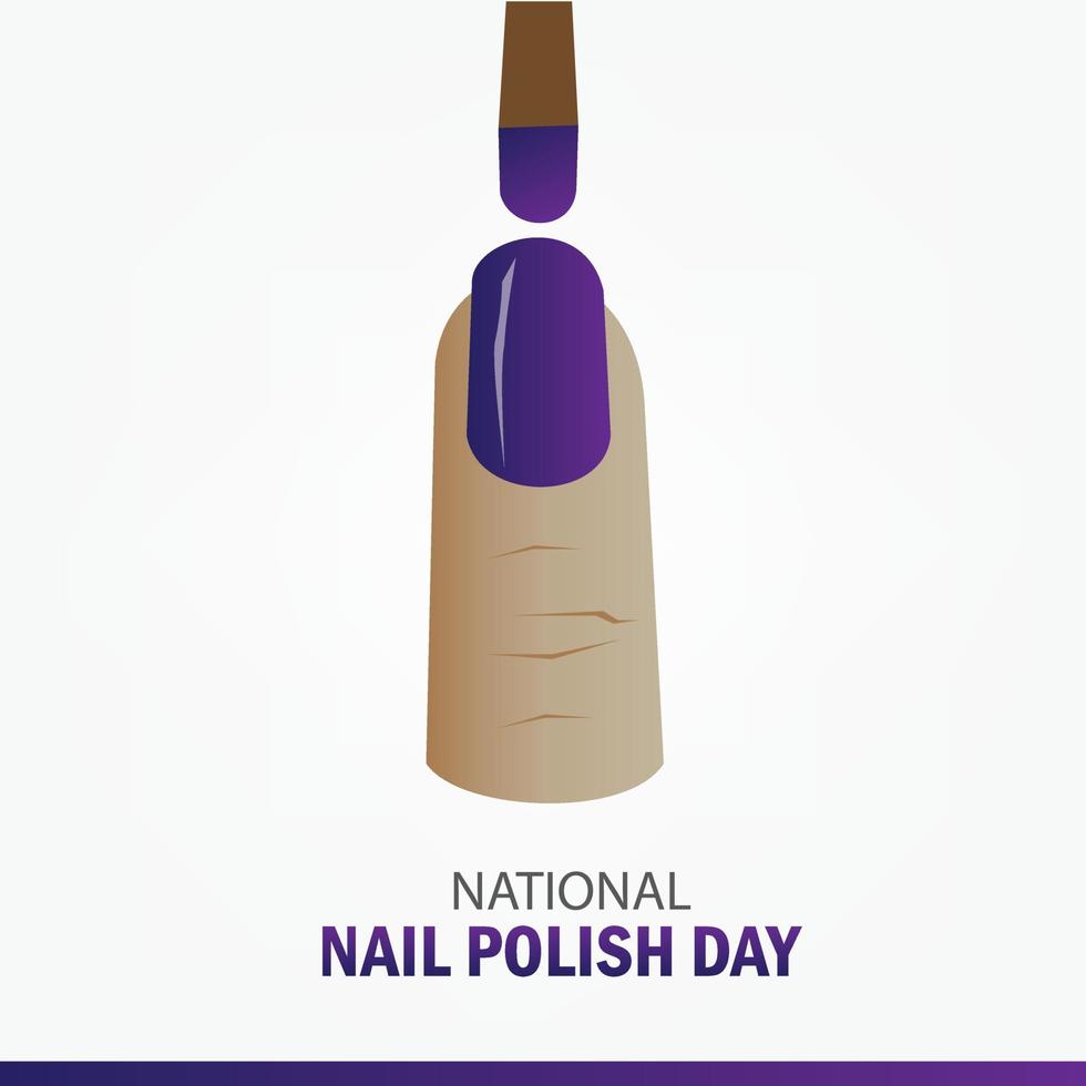 vector illustratie van nationaal nagel Pools dag. gemakkelijk en elegant ontwerp