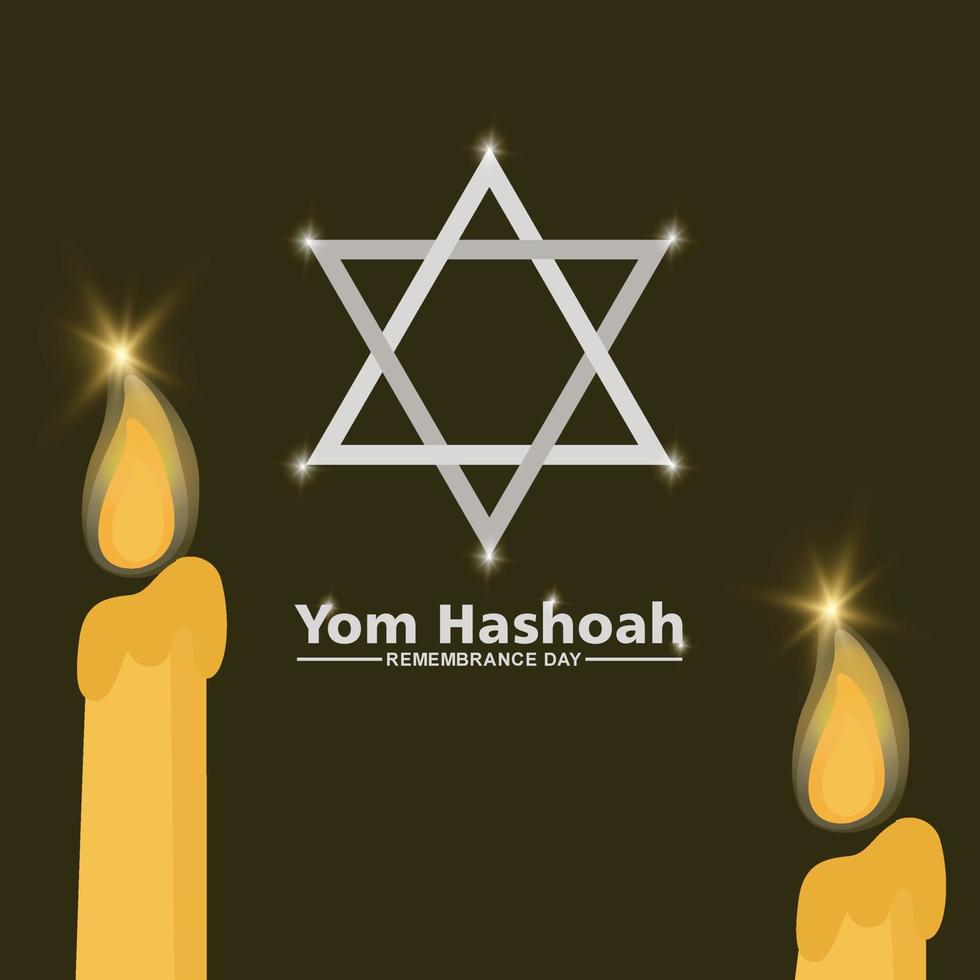 jom hashoah -herinnering dag, modern vector achtergrond illustratie