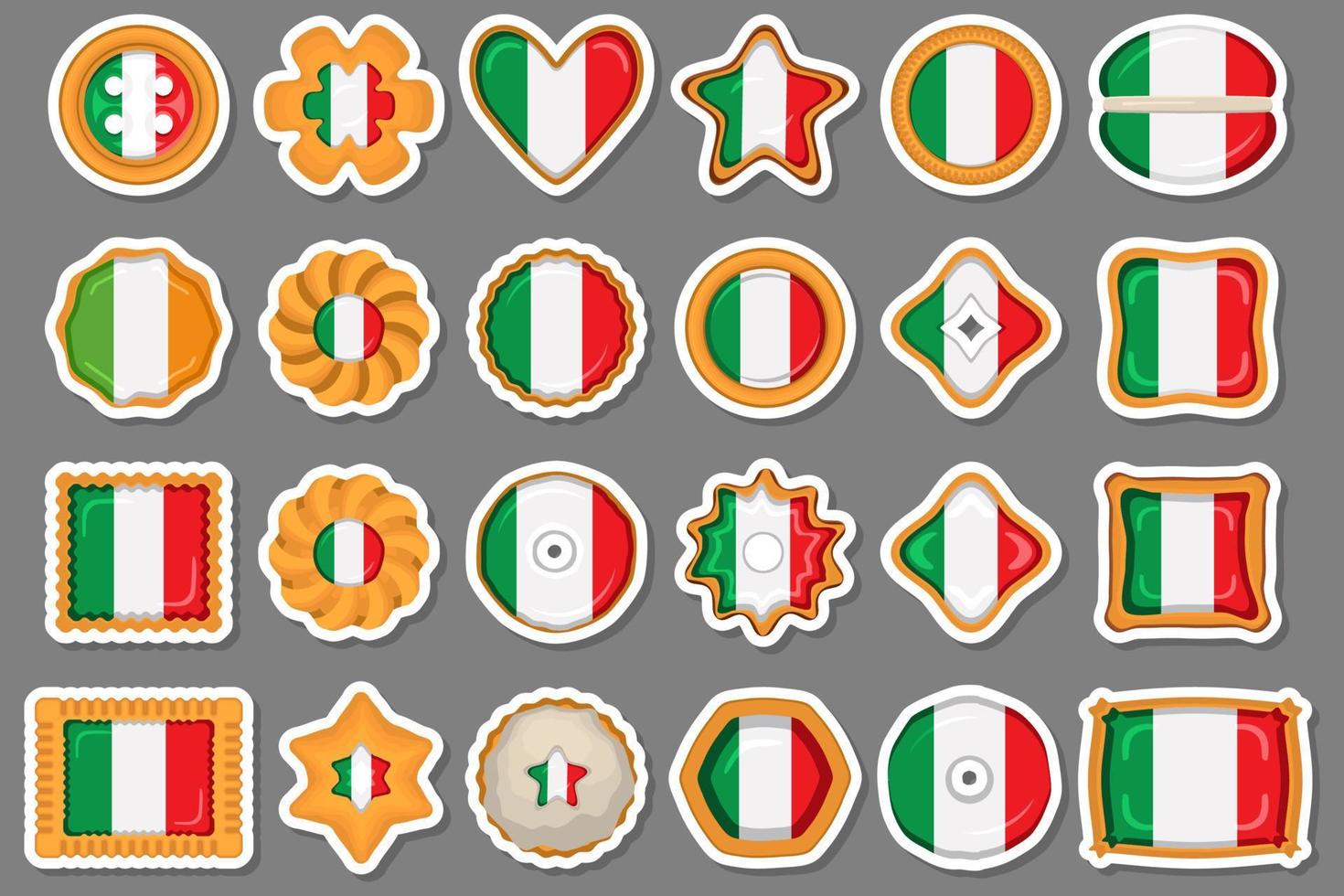 eigengemaakt koekje met vlag land Ierland in smakelijk biscuit vector