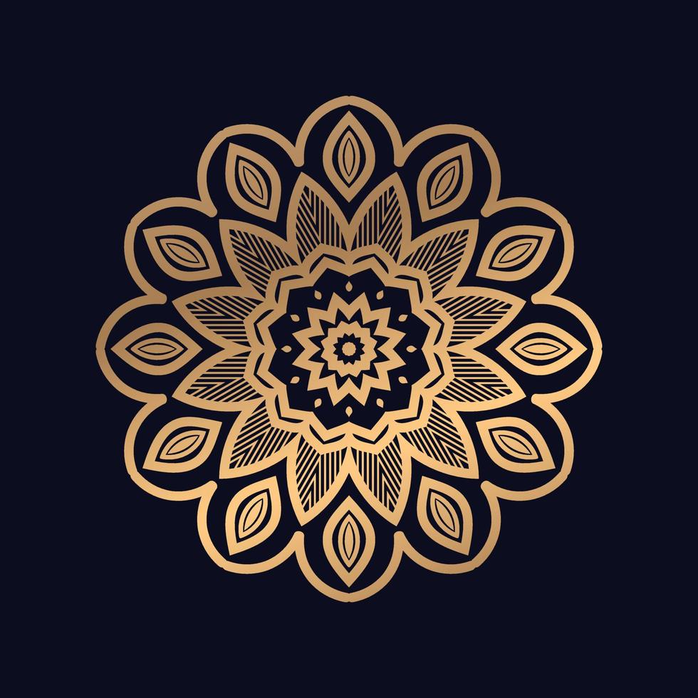 creatief luxe gouden mandala ontwerp achtergrond vector