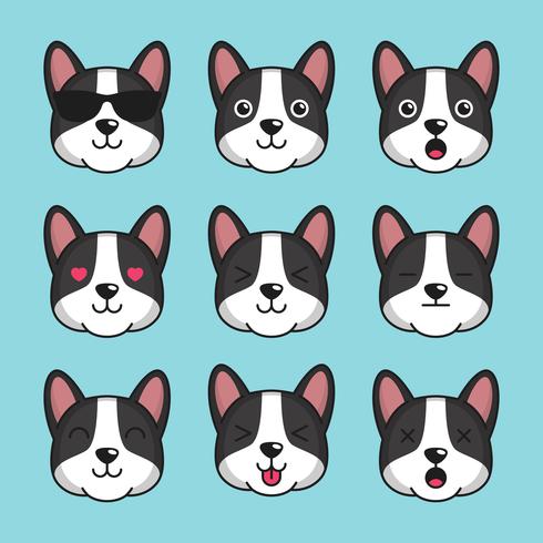 Leuke Basenji-hond Emoticon vector