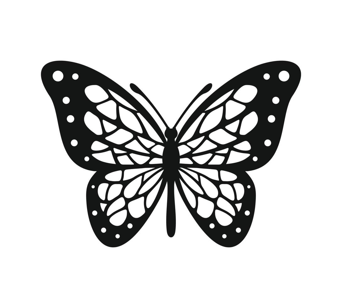 vlinder icoon geïsoleerd Aan wit achtergrond vector