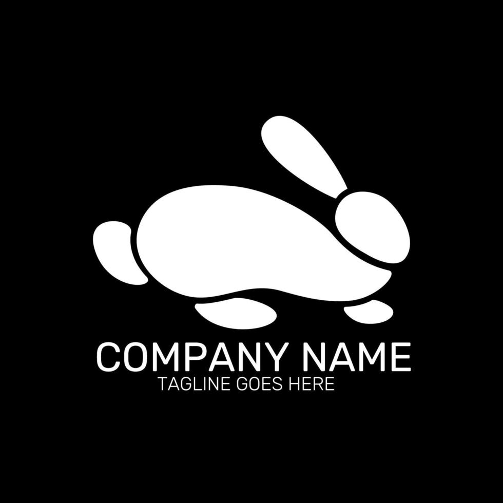 konijn. logo ontwerp. sjabloon. icoon. vector minimalistische illustratie.