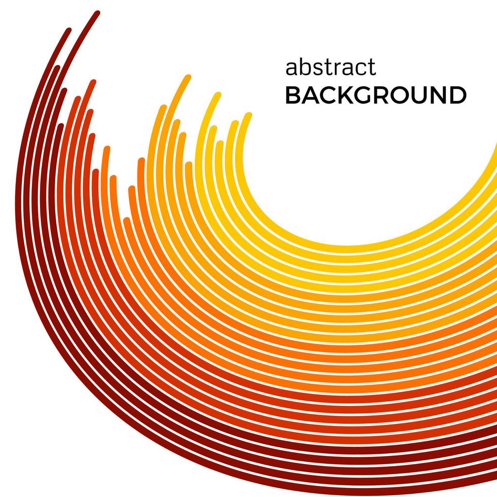 abstract achtergrond met geel lijnen. geel cirkels met plaats voor uw tekst Aan een wit achtergrond. vector