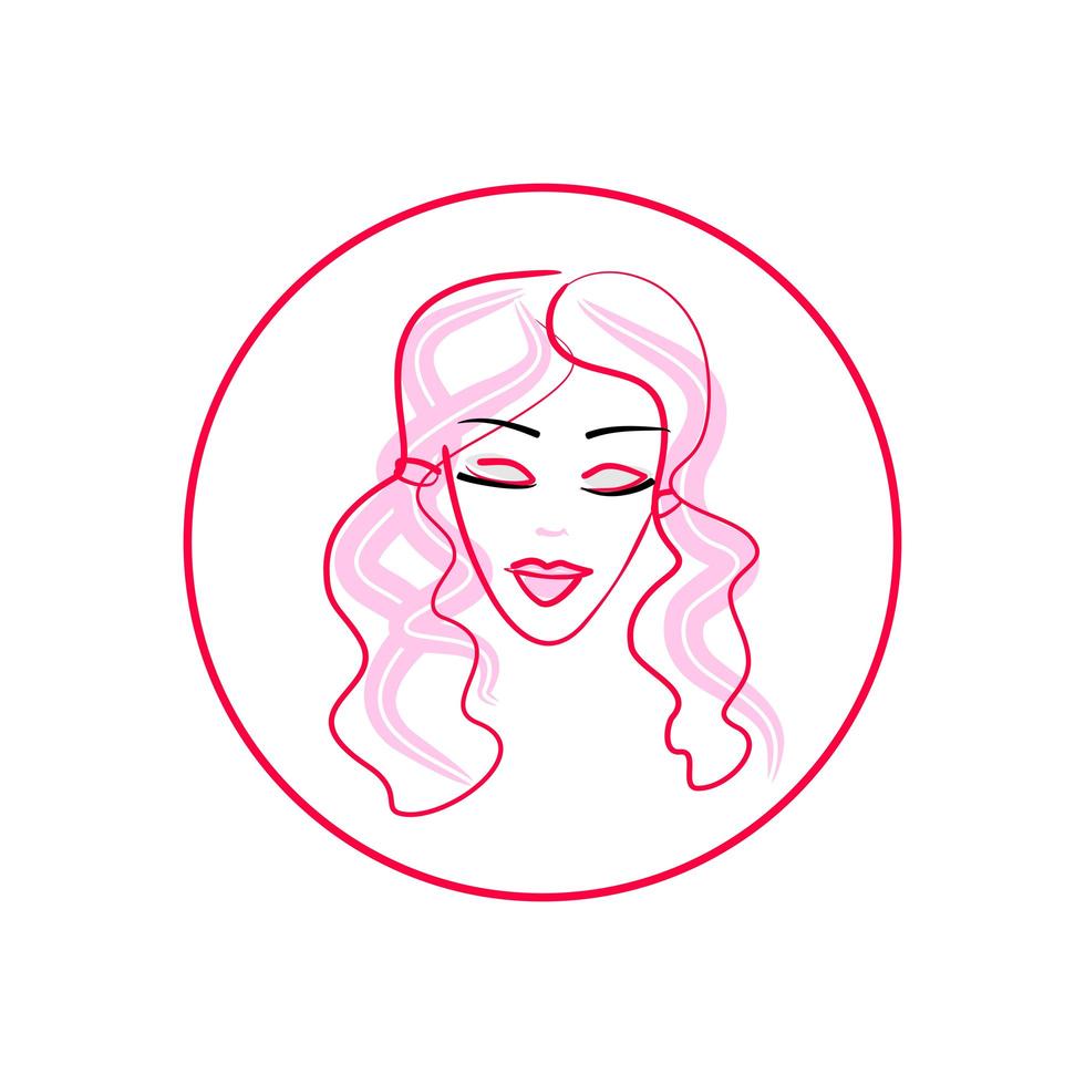 logo vrouw silhouet, hoofd, gezicht logo geïsoleerd. gebruik voor schoonheidssalon, spa, cosmetica-ontwerp, enz. vector