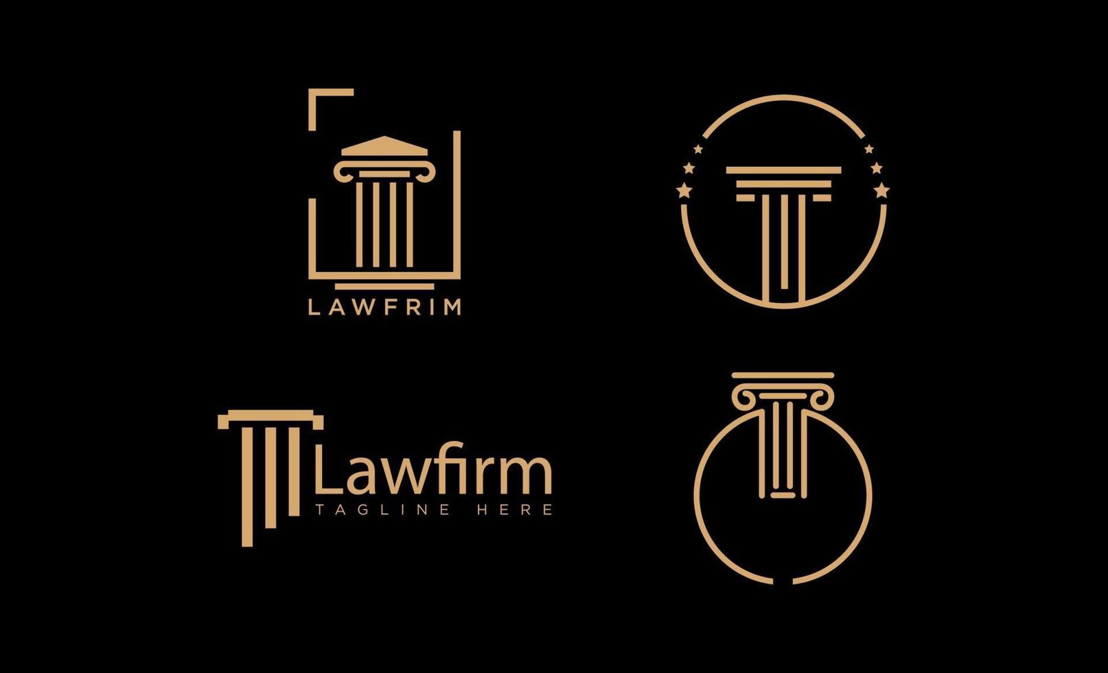 Advocatenkantoor logo vector pictogram geïsoleerd