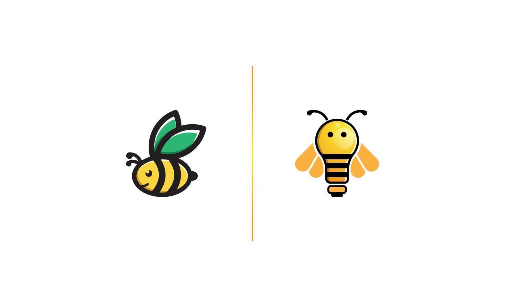 bee logo creatief ontwerp vector