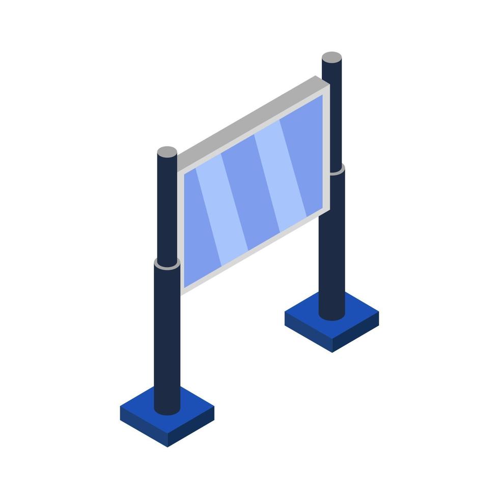 isometrisch aanplakbord op achtergrond vector