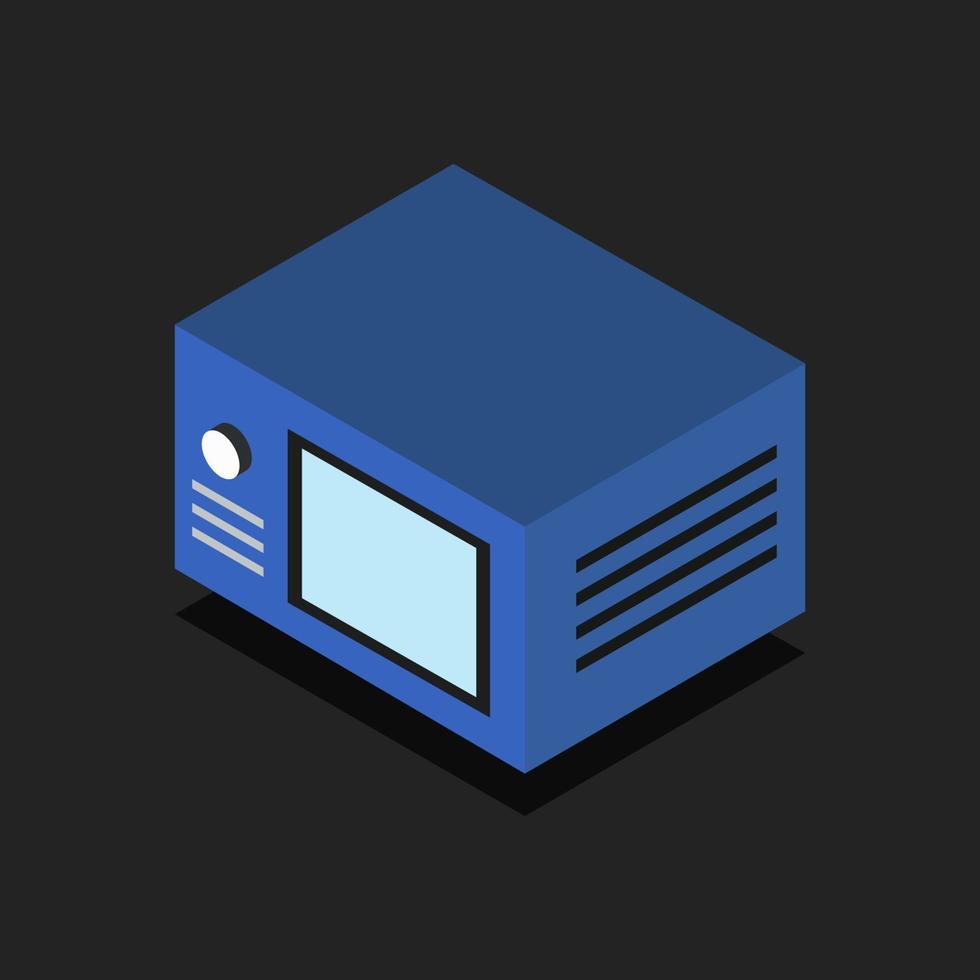 isometrische magnetron op achtergrond vector