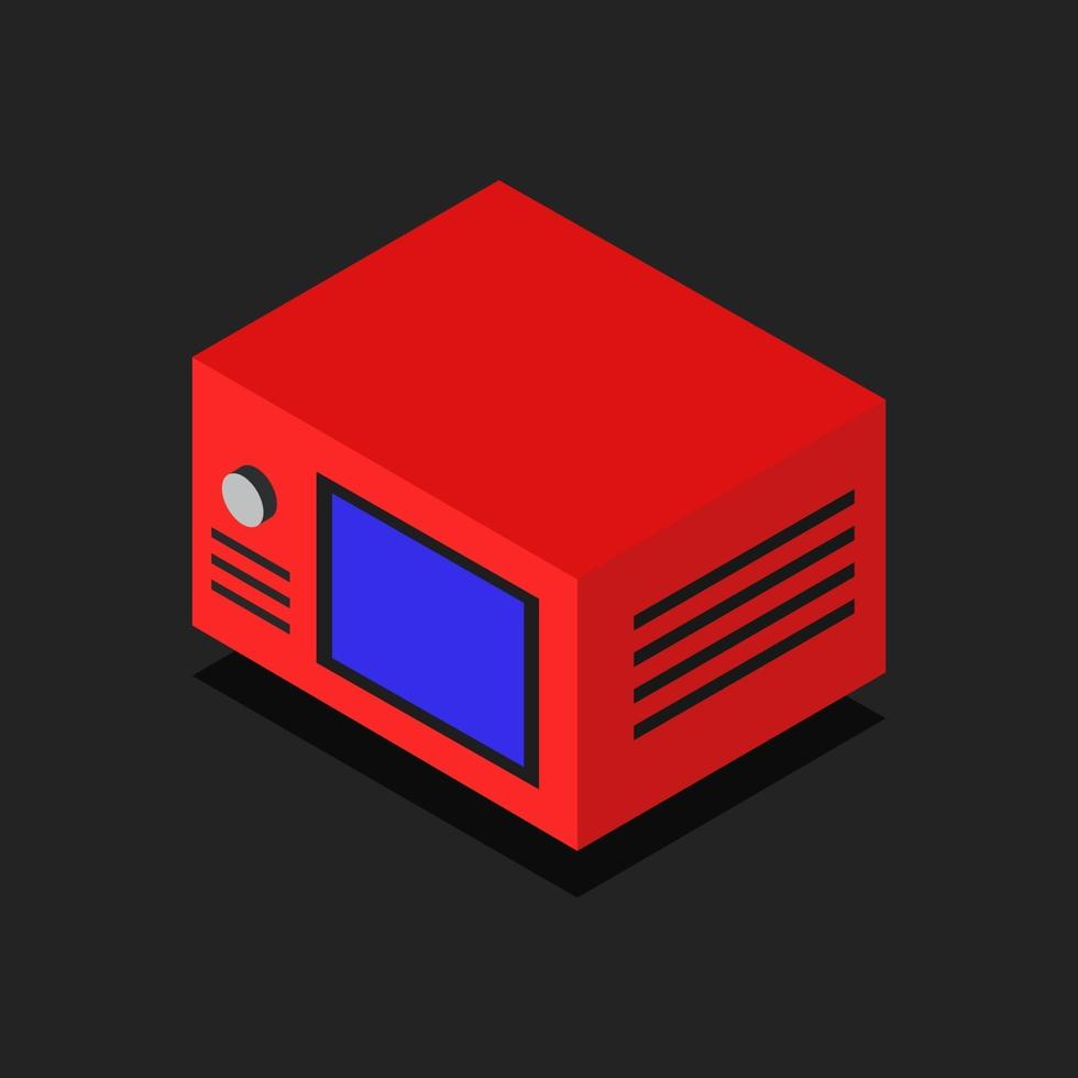isometrische magnetron op achtergrond vector
