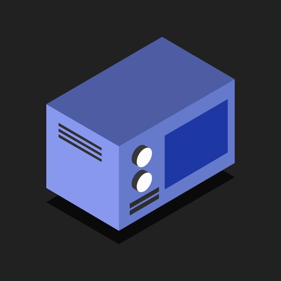 isometrische magnetron op achtergrond vector