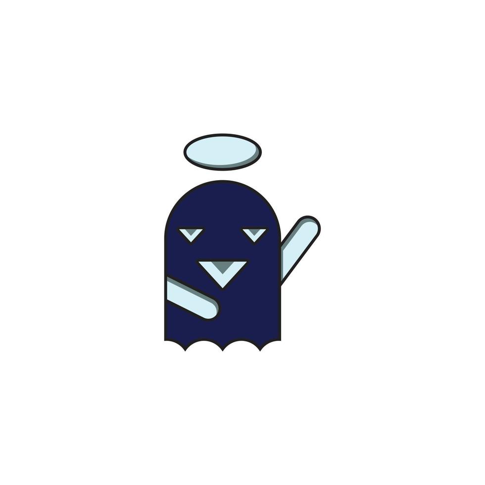 zwart duivel karakter logo vector icoon.