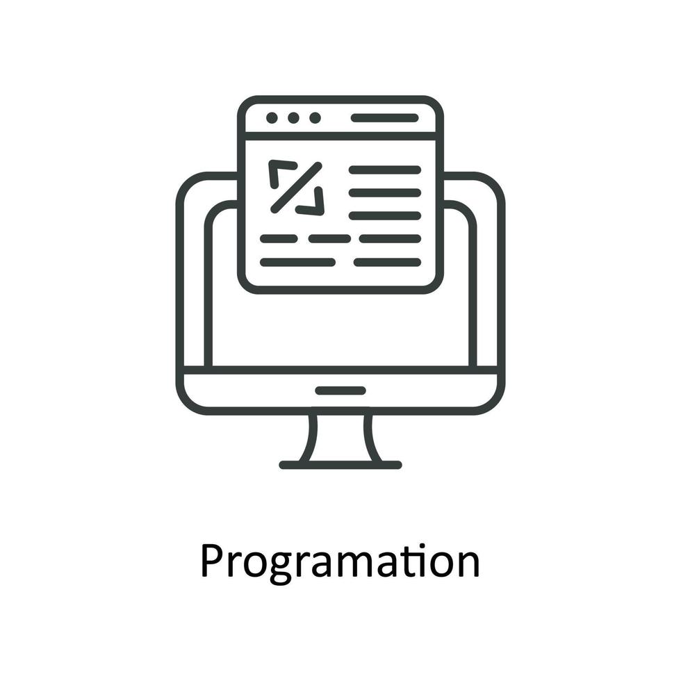 programmering vector schets pictogrammen. gemakkelijk voorraad illustratie voorraad