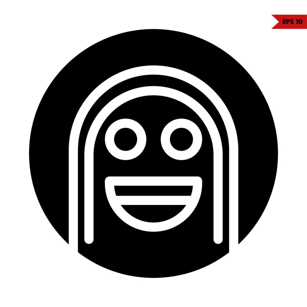 emoticon glyph icoon vector