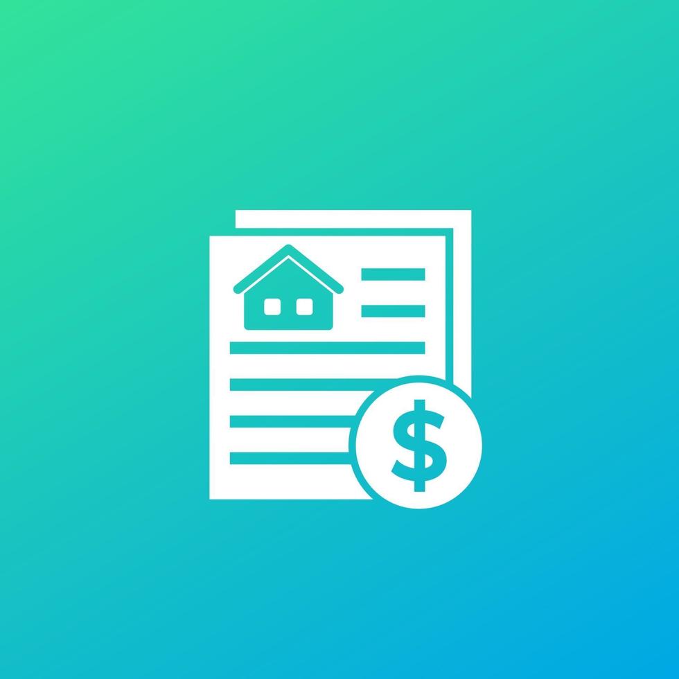 huis lening betalingen, vector pictogram