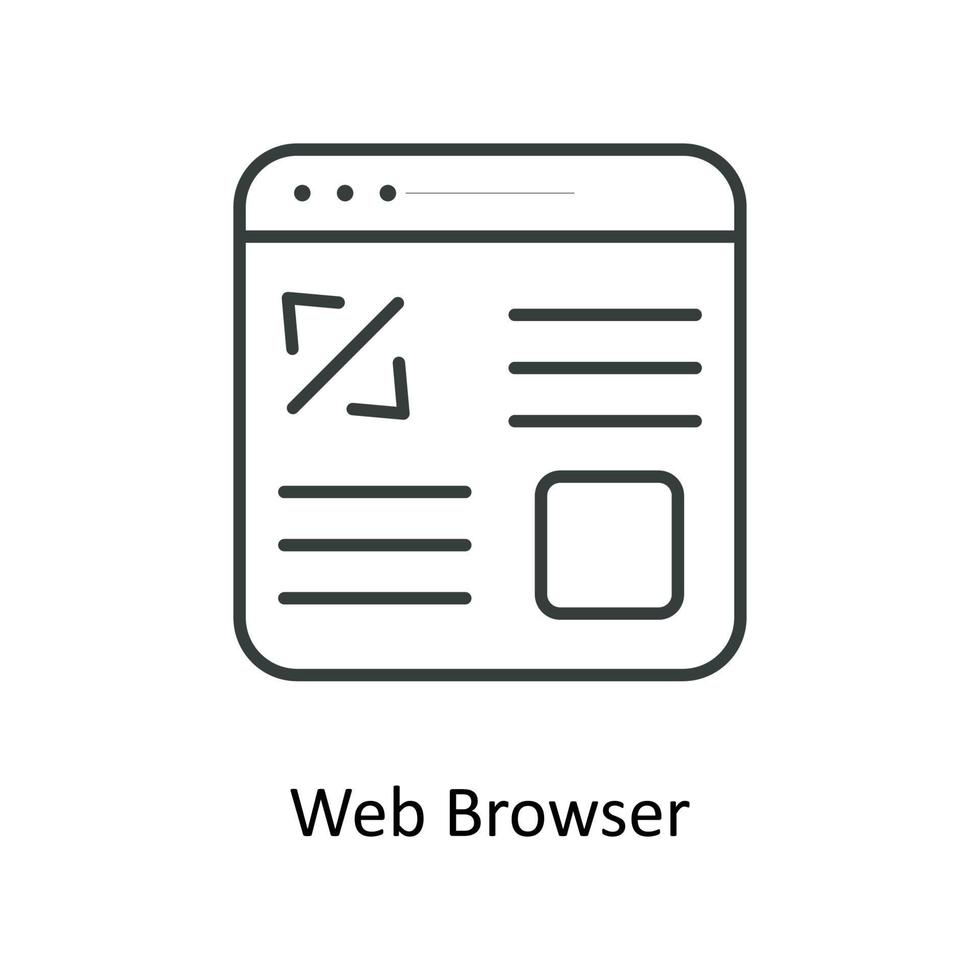 web browser vector schets pictogrammen. gemakkelijk voorraad illustratie voorraad