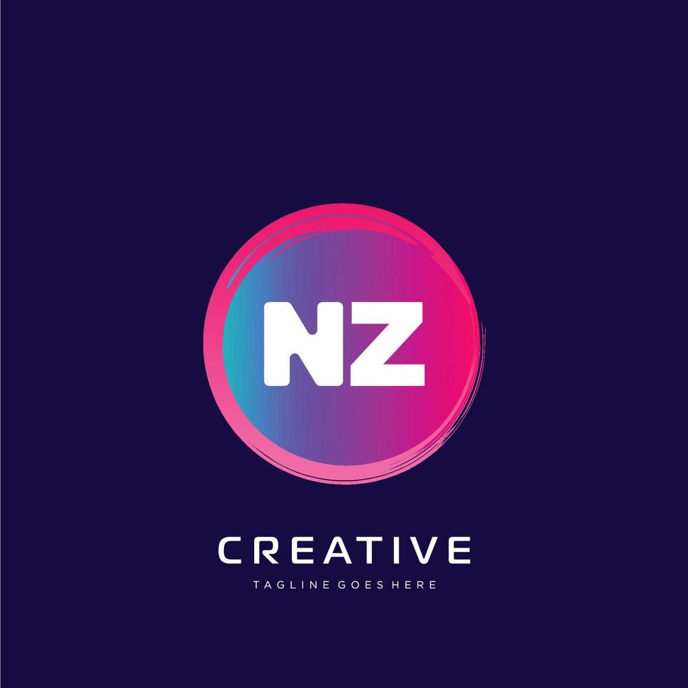 nz eerste logo met kleurrijk sjabloon vector. vector