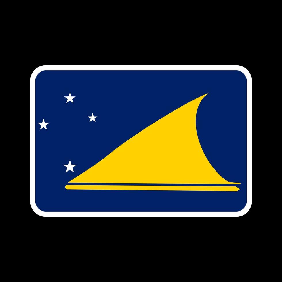 tokelau vlag, officiële kleuren en verhouding. vectorillustratie. vector