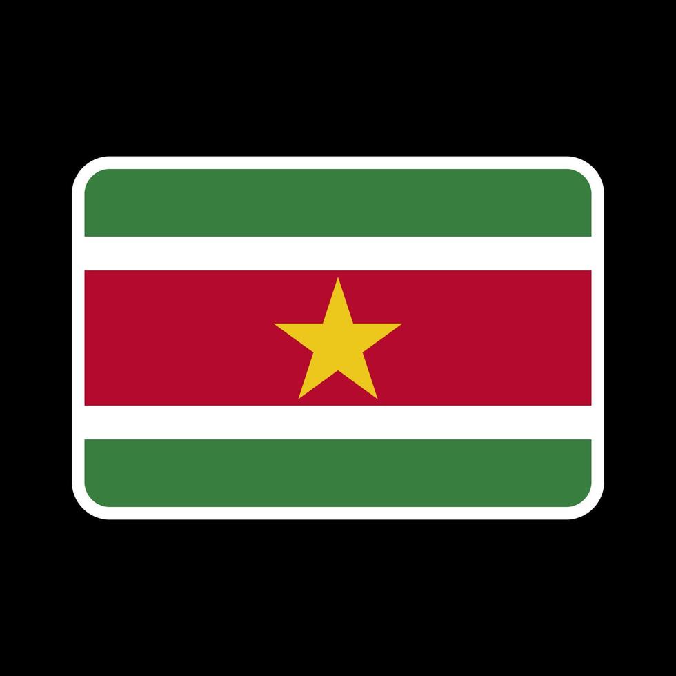 surinaamse vlag, officiële kleuren en verhoudingen. vectorillustratie. vector