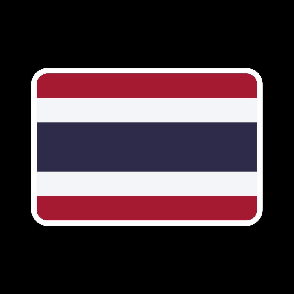 vlag van thailand, officiële kleuren en verhouding. vectorillustratie. vector