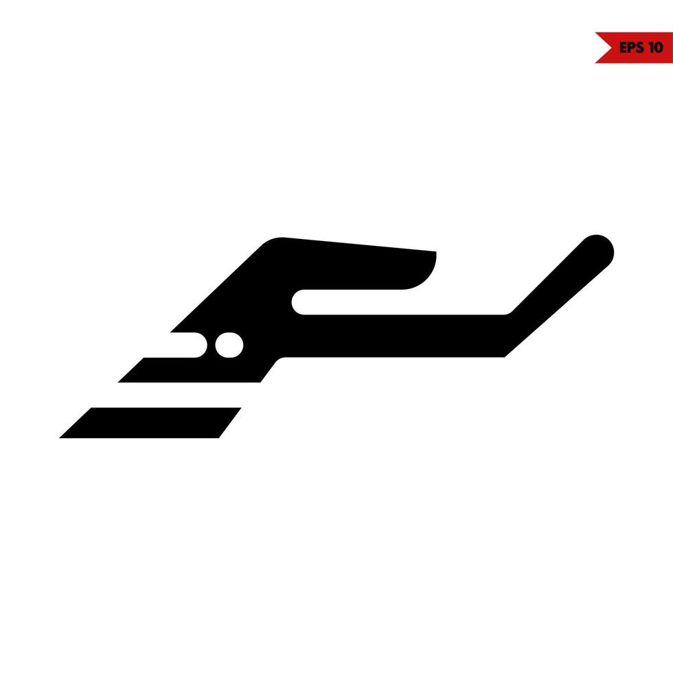 hand glyph icoon vector