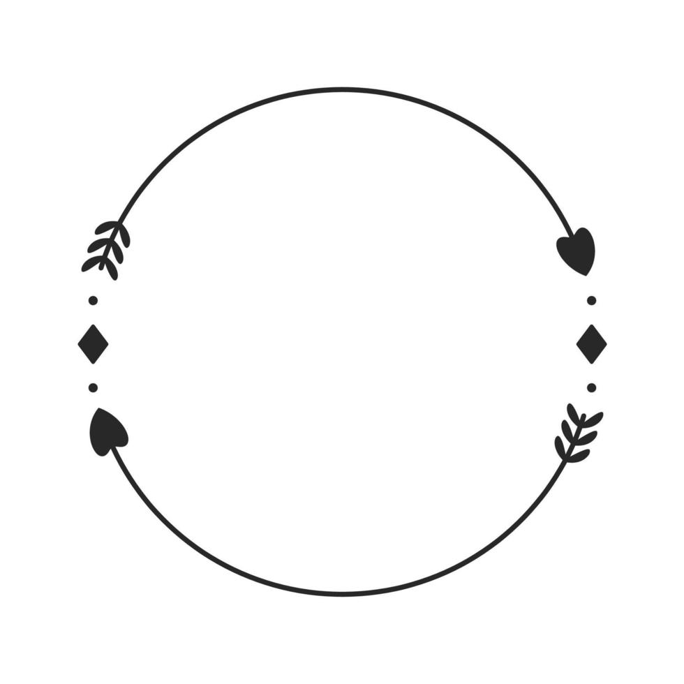 hipster cirkel pijl kader pijlen in boho stijl tribal pijlen vector