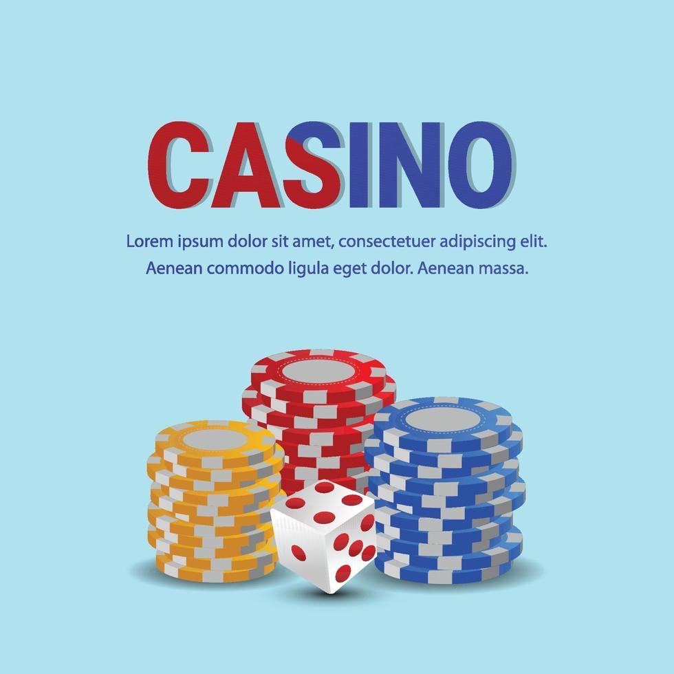casinofiches en gouden munten met speelkaarten op witte achtergrond vector