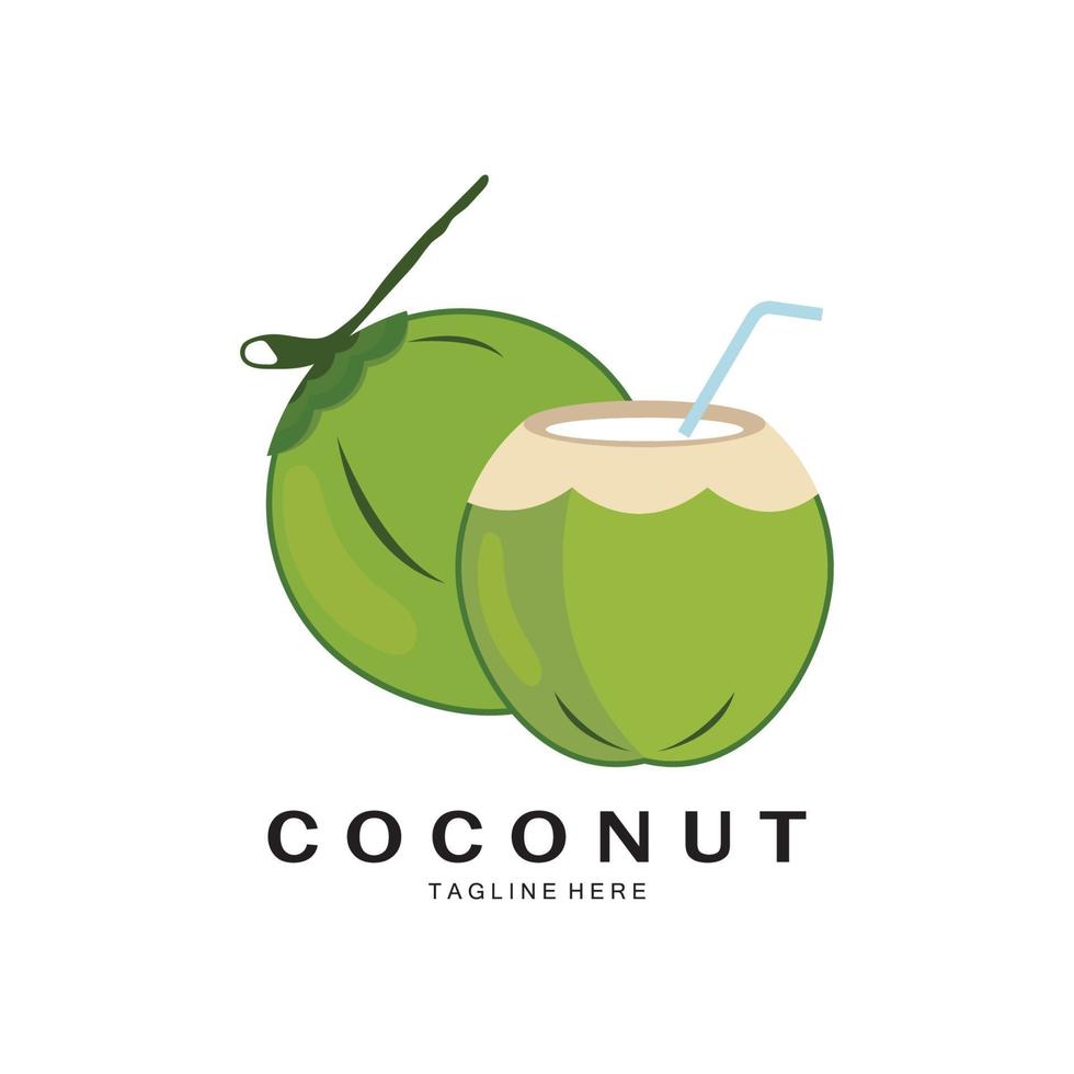 kokosnoot logo ontwerp sjabloon illustratie vector