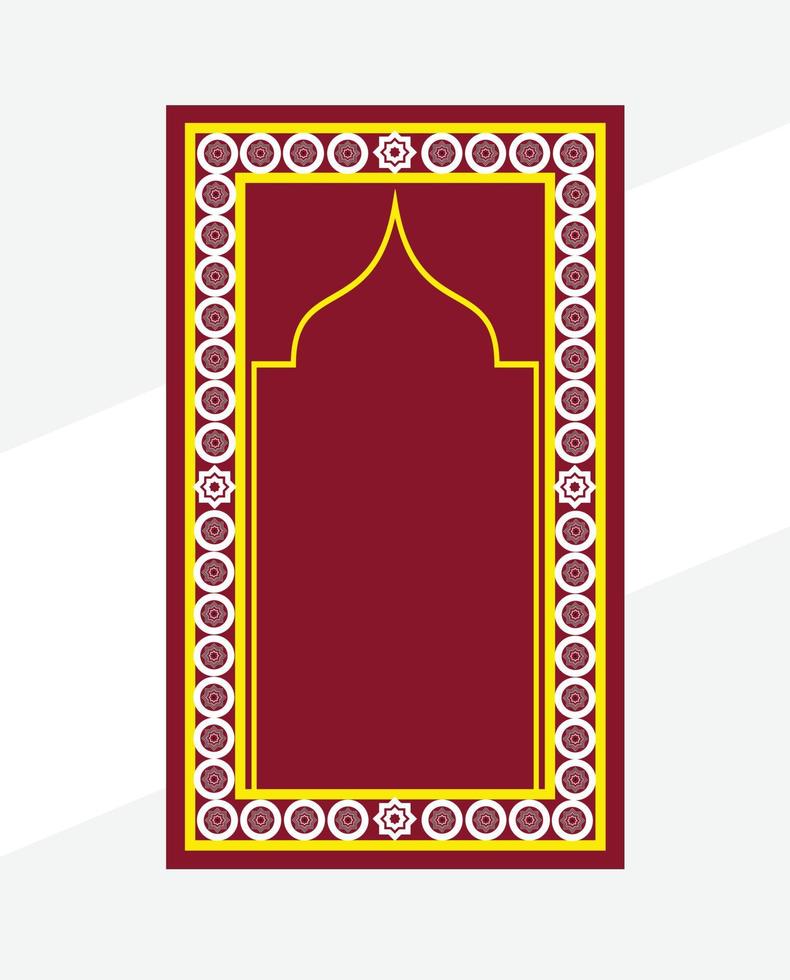 Islamitisch gebed rood mat ontwerp. vector