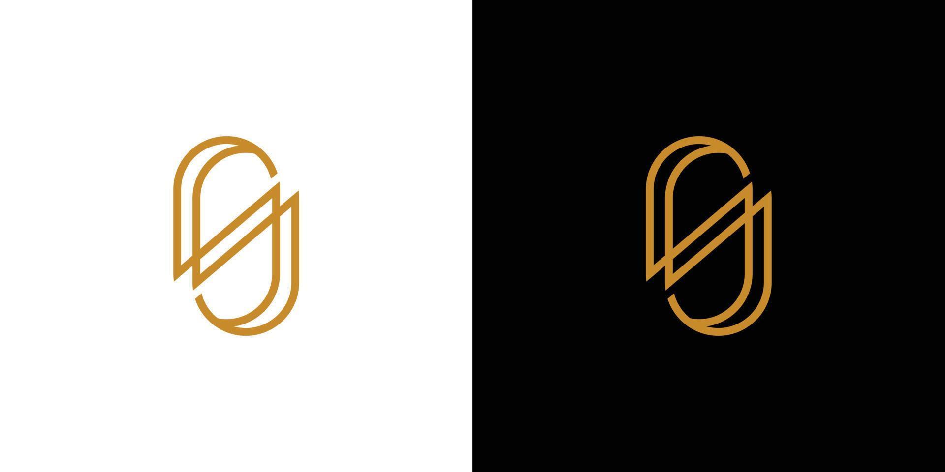 luxe en modern s logo ontwerp vector