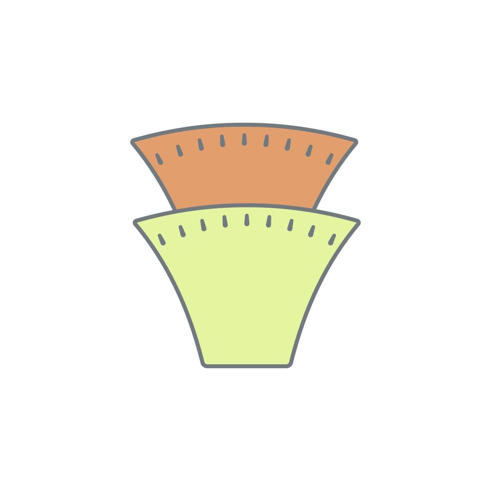 beschikbaar filter Tassen voor koffie gekleurde vector icoon
