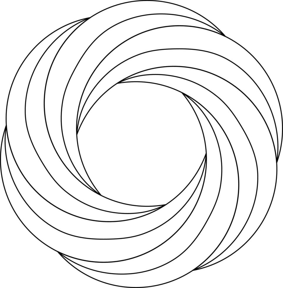 circulaire bloem patroon wervelende fijner lijnen ring sjabloon vector