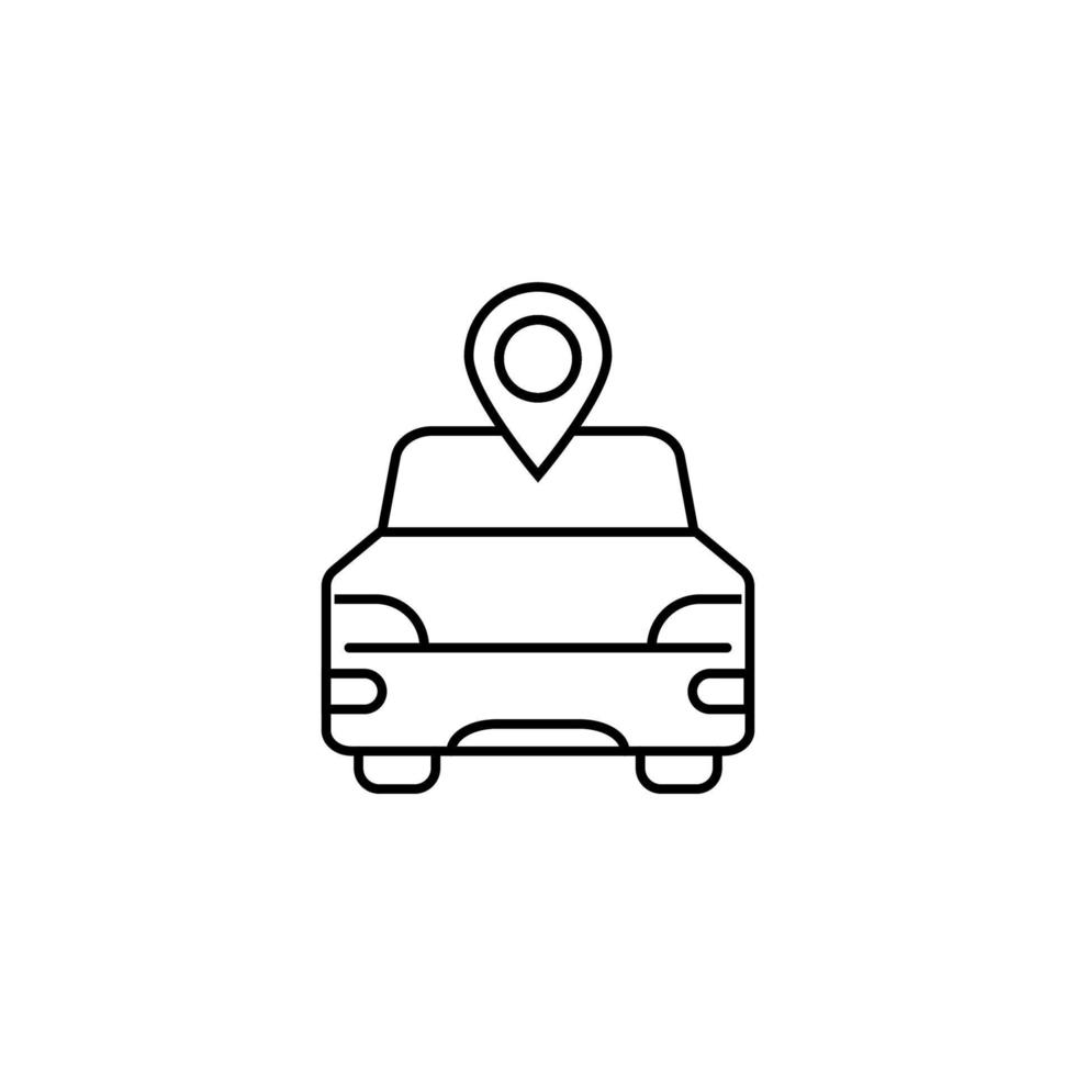 kaart Aan auto geïsoleerd lijn icoon. het kan worden gebruikt voor websites, winkels, spandoeken, vliegers. vector