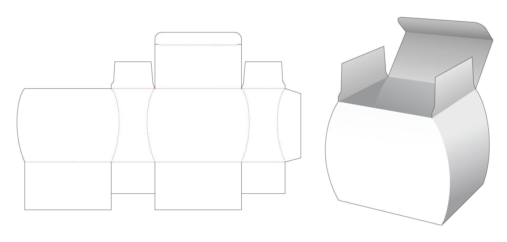 potvormige verpakking gestanst sjabloon vector