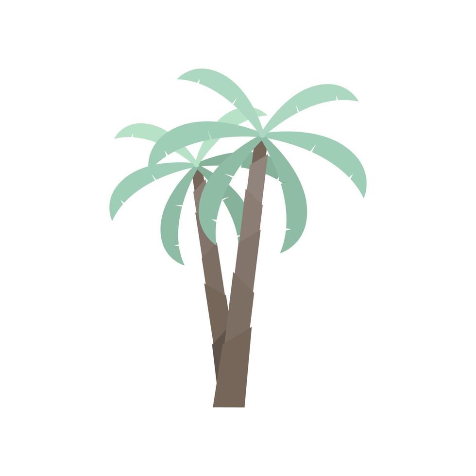 palmboom pictogram geïsoleerd op een witte achtergrond. cartoon stijl. vector