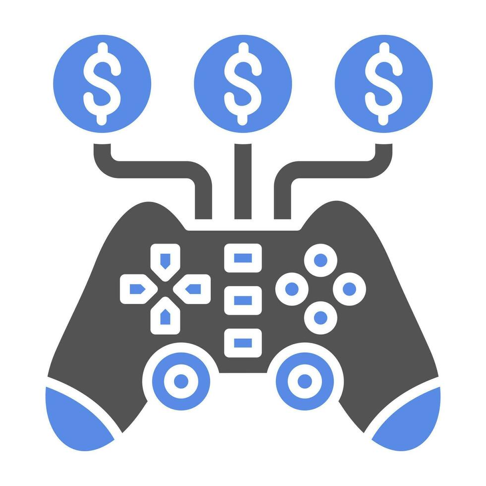spel geld vector icoon stijl