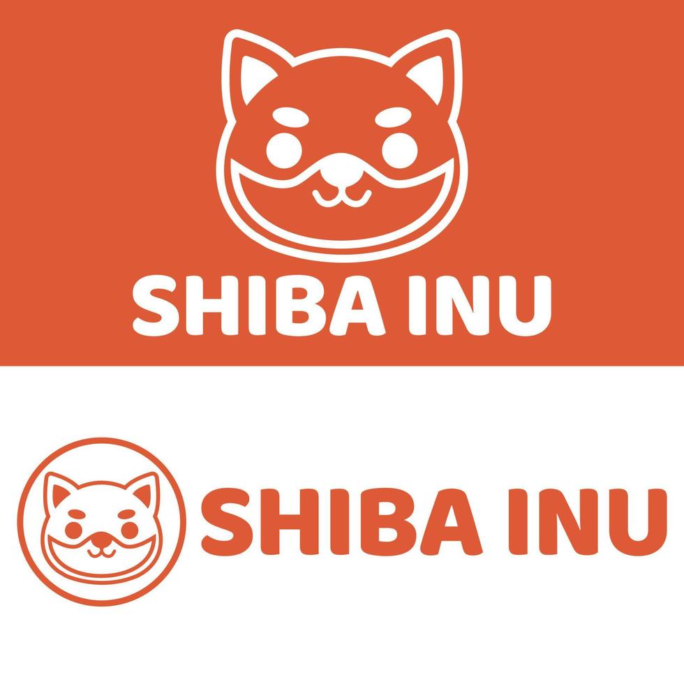 schattig kawaii hoofd shiba inu hond mascotte tekenfilm logo ontwerp icoon illustratie karakter vector kunst. voor elke categorie van bedrijf, bedrijf, merk Leuk vinden huisdier winkel, Product, label, team, insigne, etiket