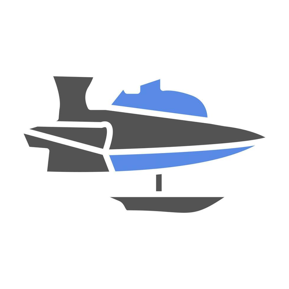 watervliegtuig racing vector icoon stijl