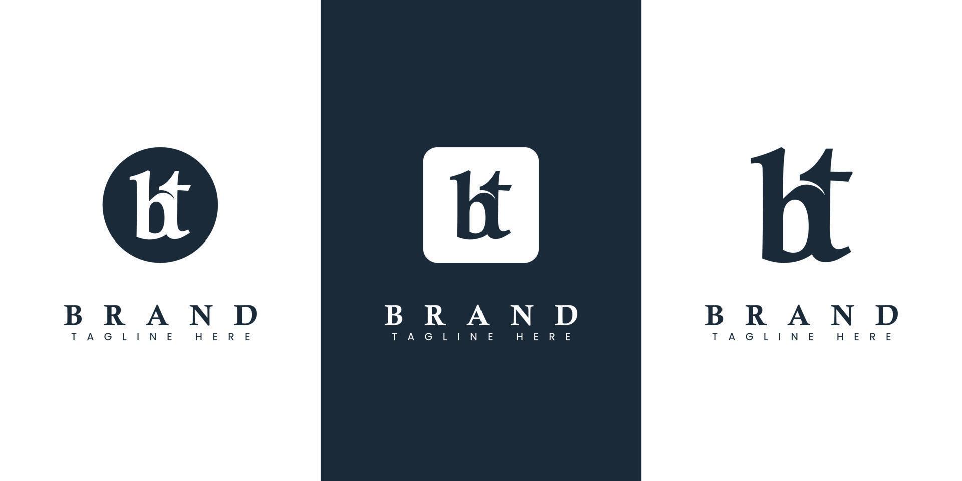 modern en gemakkelijk kleine letters bt brief logo, geschikt voor ieder bedrijf met bt of tb initialen. vector