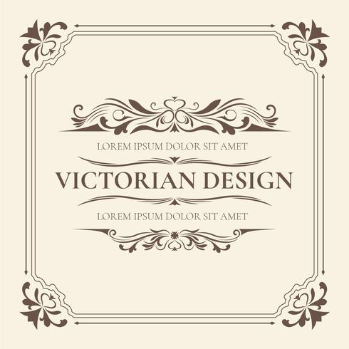 Victoriaanse ontwerpsjabloon vector