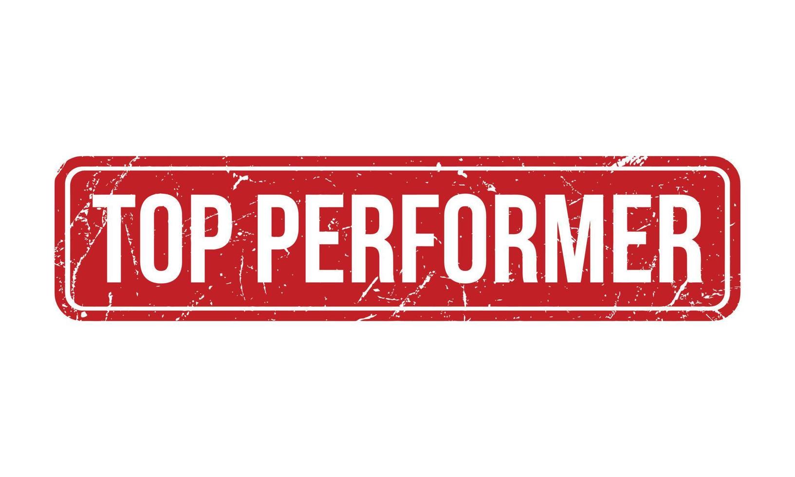 top performer rubber grunge postzegel zegel voorraad vector